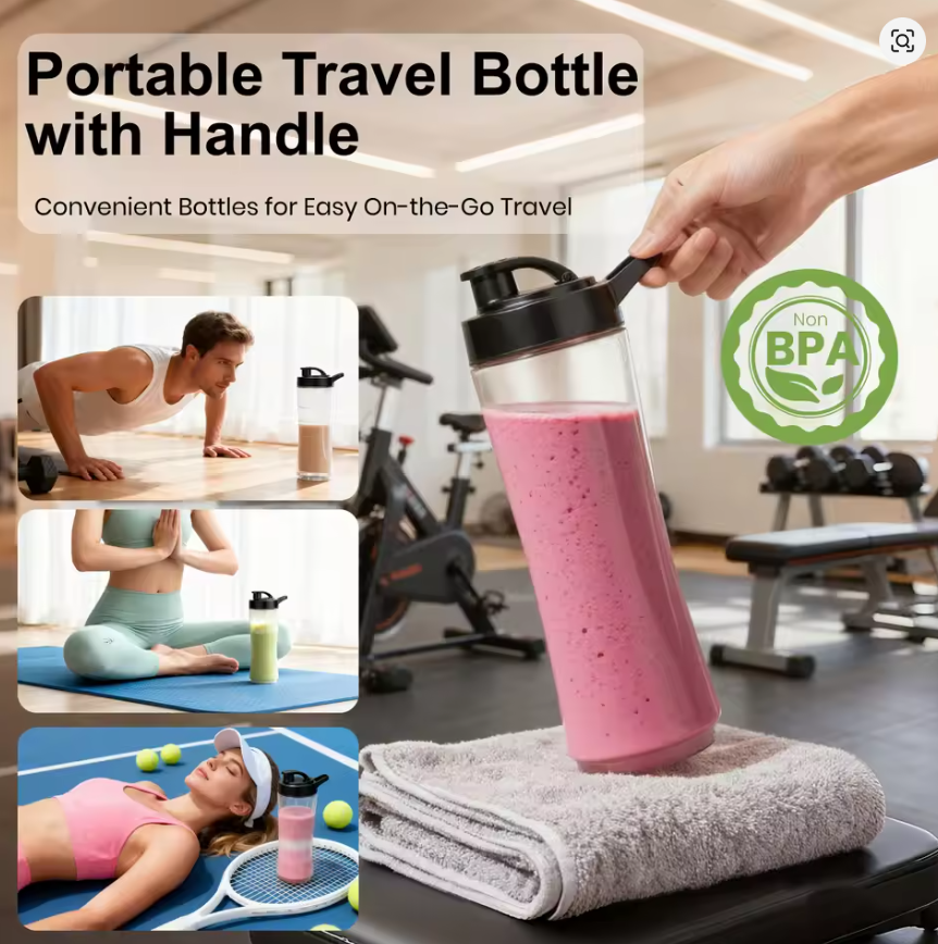 Portable Electric Juicer 600ml – Powerful Ice Crushing Blender