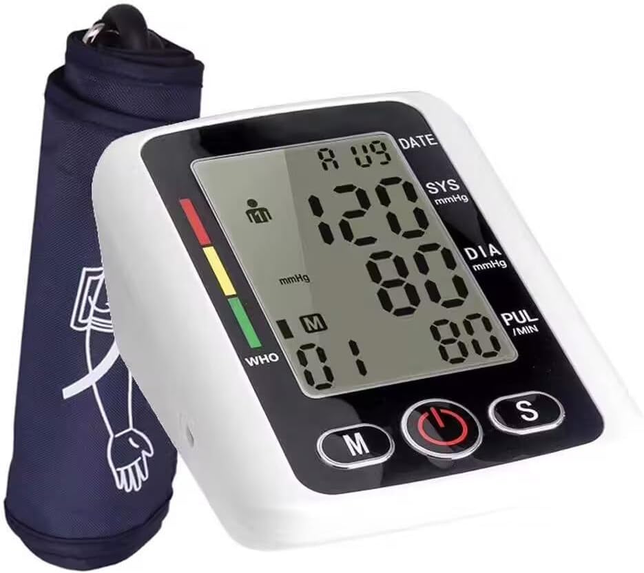 Digital Blood Pressure Monitor for Upper Arm – Automatic BP & Pulse Meter with Voice Function