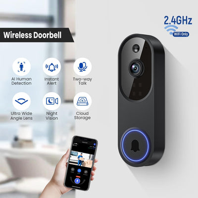M18 Wireless Video Doorbell – 1080P Camera, WiFi, Outdoor Security, App Control