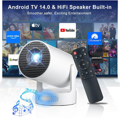 Portable WiFi 6 Projector with Wireless Casting for iOS & Android