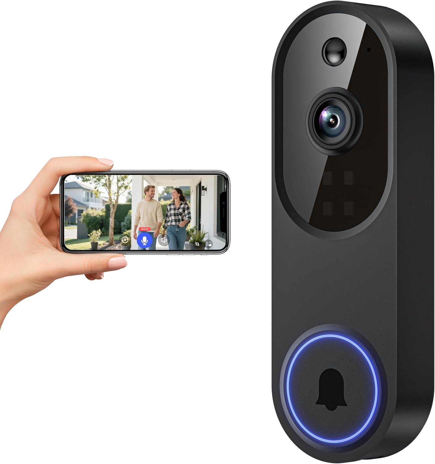M18 Wireless Video Doorbell – 1080P Camera, WiFi, Outdoor Security, App Control
