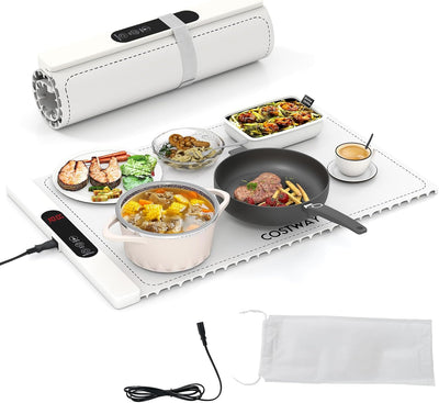Portable Food Warmer Mat – Electric Warming Tray with Adjustable Temperature"