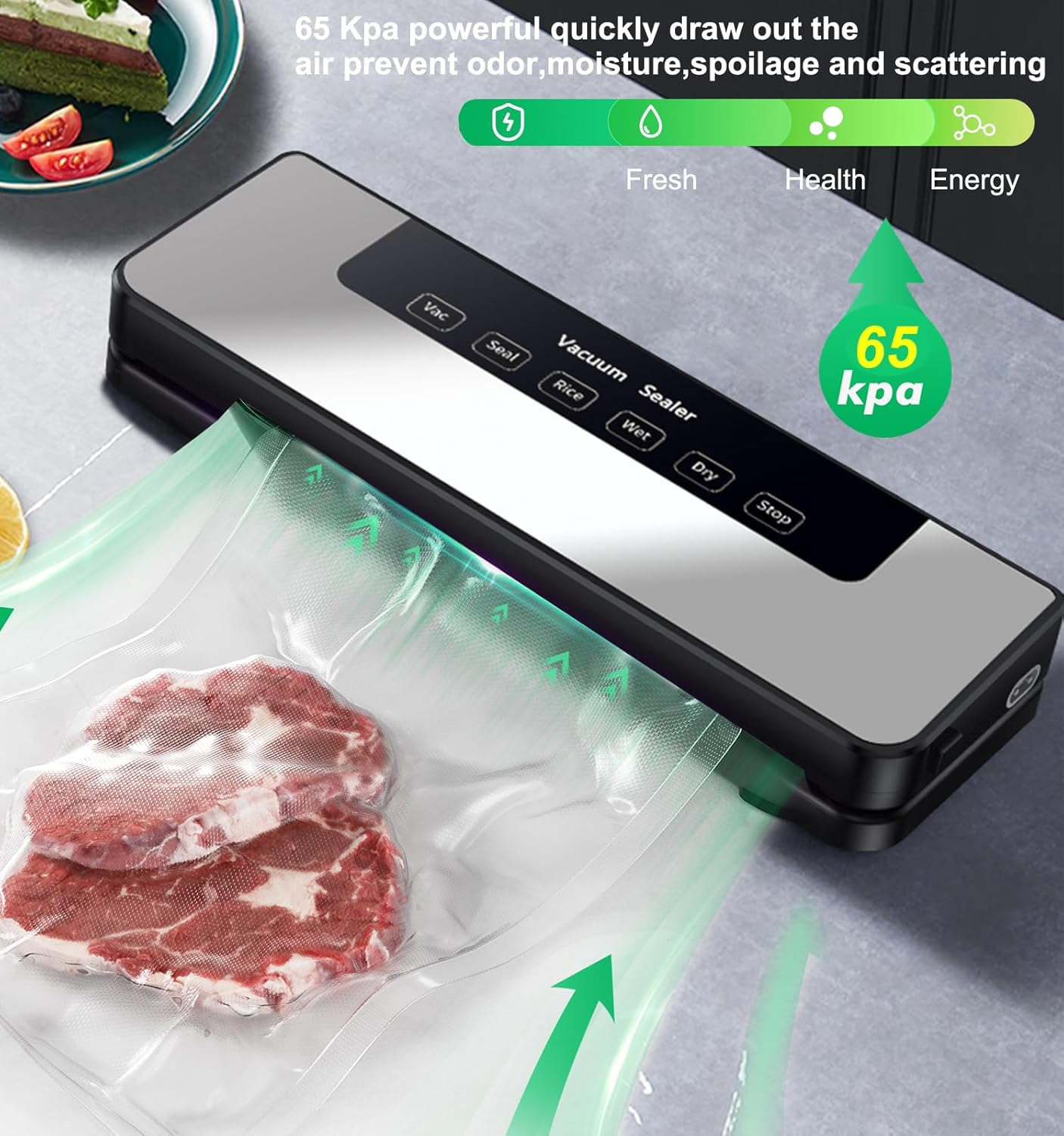 Electric Vacuum Sealer – Food Packaging Machine with Bags