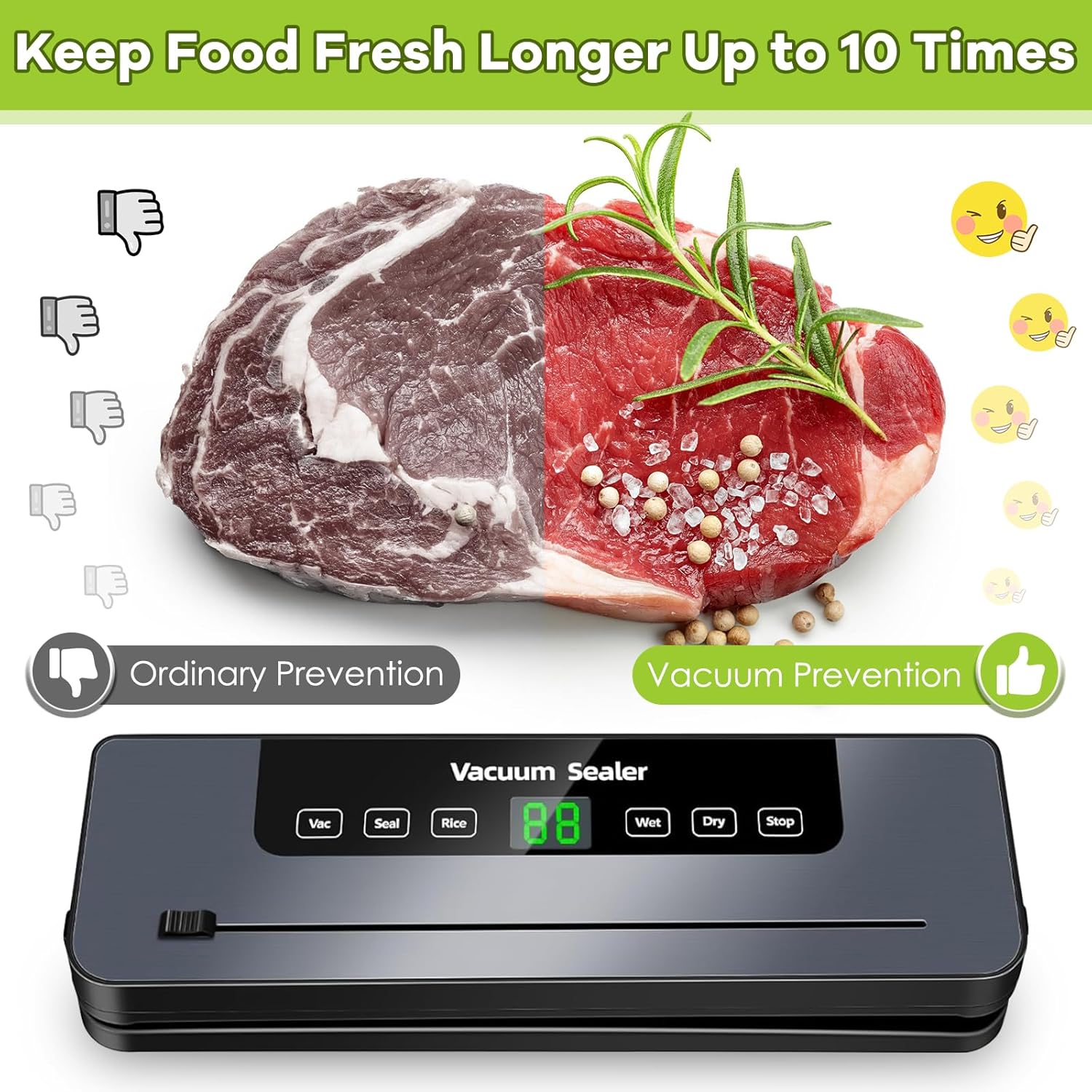 Electric Food Vacuum Sealer – Multifunction Vacuum Packing Machine for Food Storage