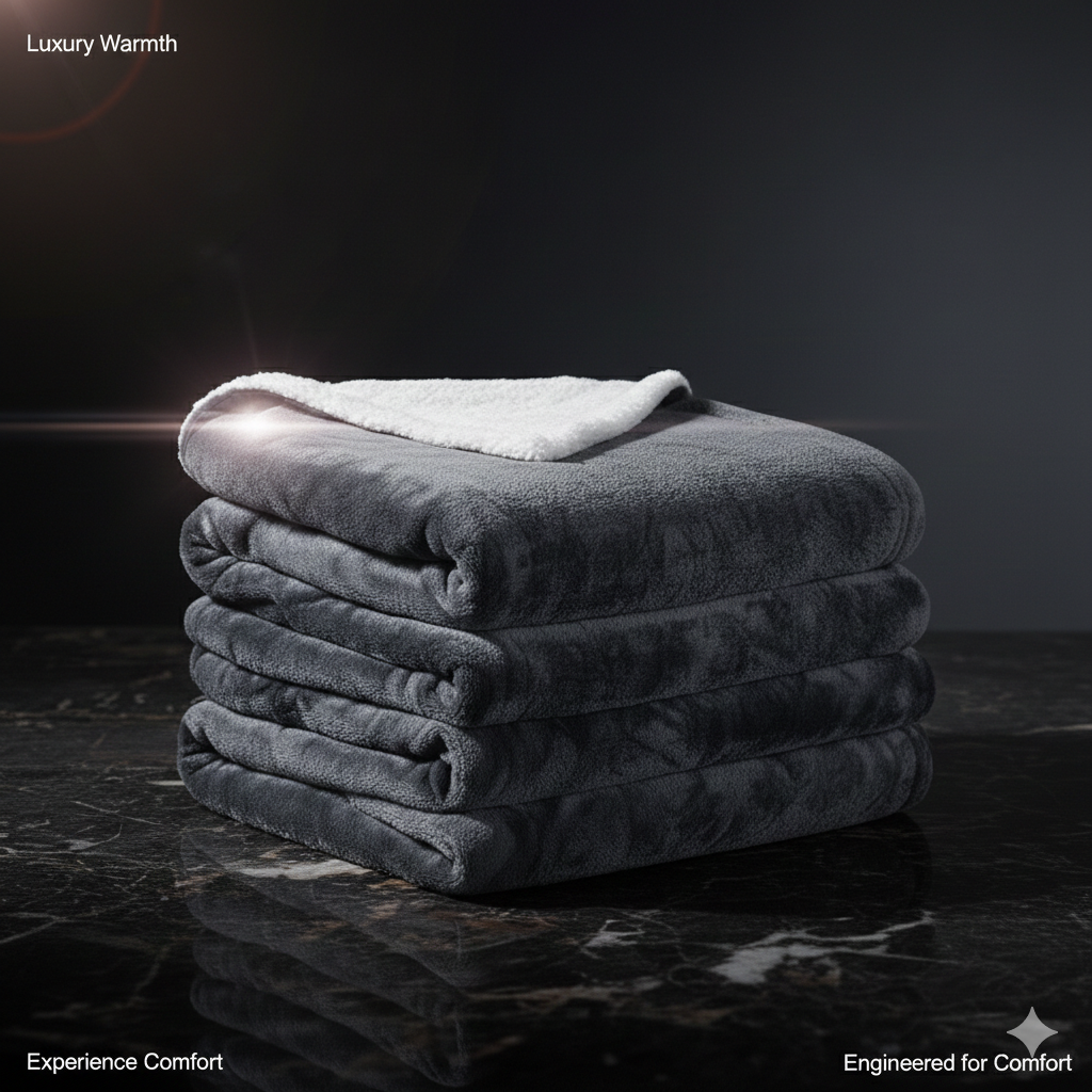 USB Heated Wearable Blanket – 3-Level Heating Coral Velvet Shawl