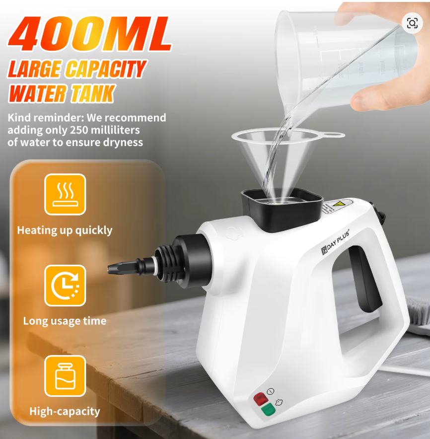 High-Pressure Steam Cleaner with 9-Piece Accessory Kit