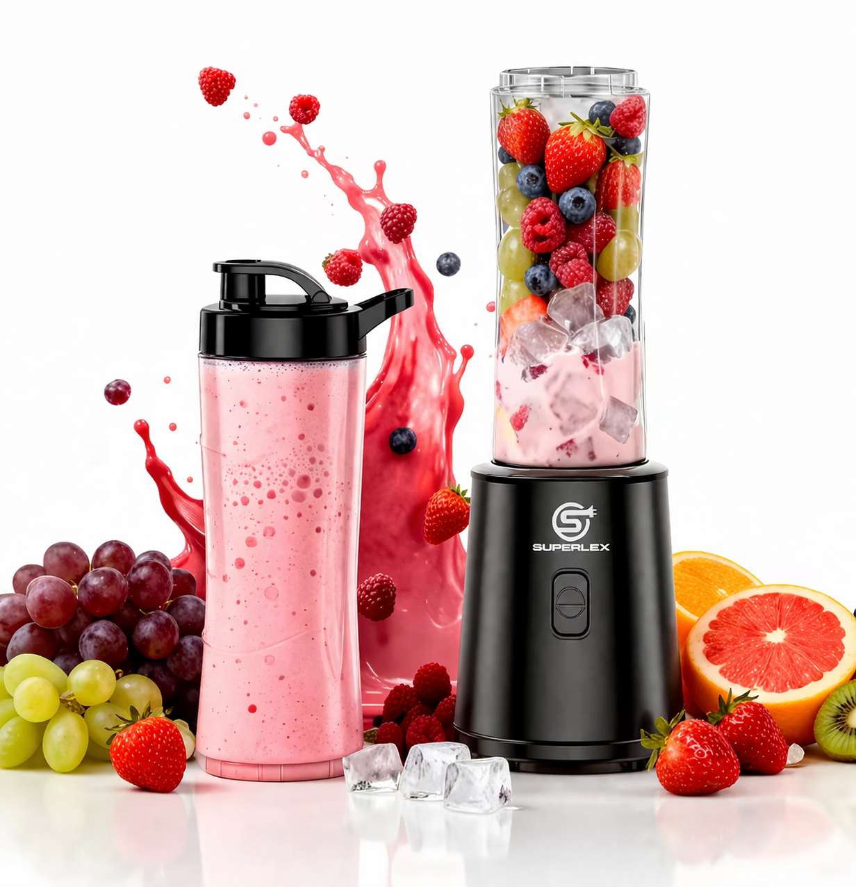 Portable Electric Juicer 600ml – Powerful Ice Crushing Blender